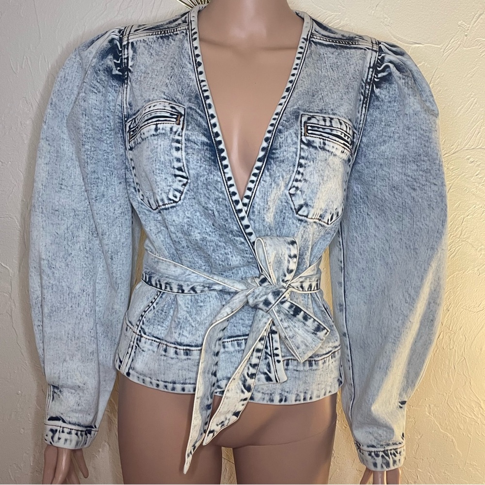 Ulla Johnson Jaime acid wash denim jacket